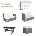 thumbnail image 2 of Patiojoy 7-Piece Wicker Patio Furniture Set Outdoor Rattan Sofa Set Conversation Couch Set Off White, 2 of 10