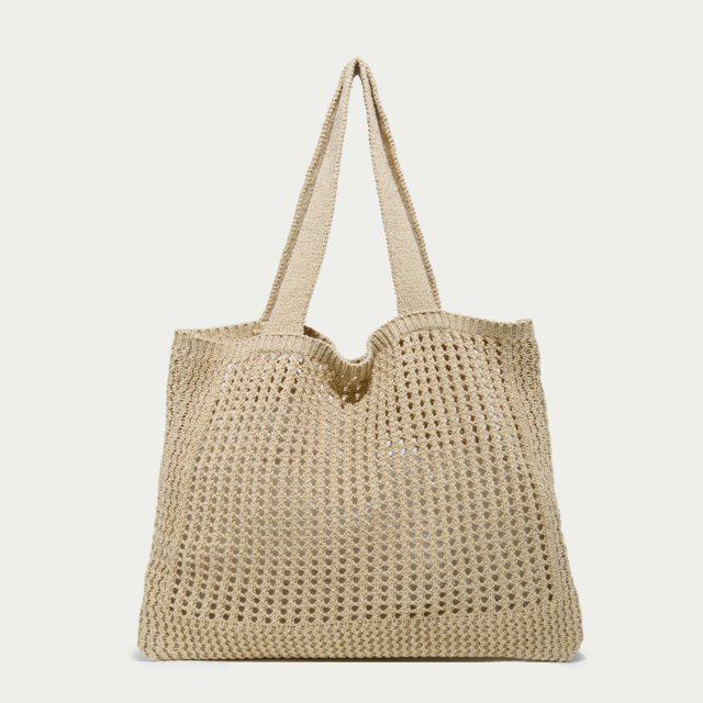 LNGOOR Minimalist Hollow Out Design Crochet Bag Vacation