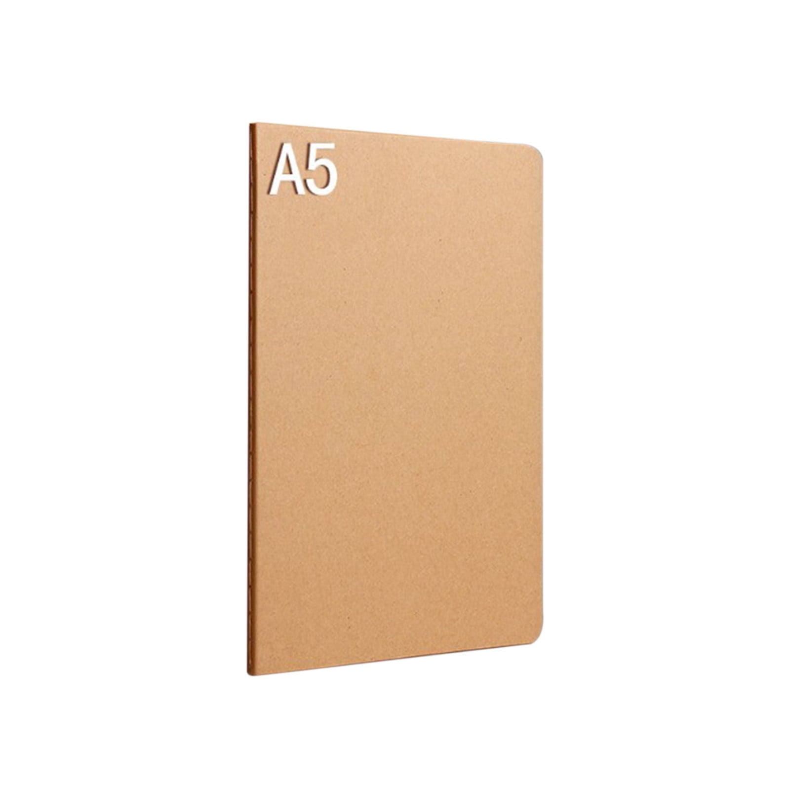 Rbaofujie A5 Kraft Paper Notebook Student Ordinary Exercise Book Environmentally Friendly Kraft Paper Horizontal Line Notebook Office Desk Accessories