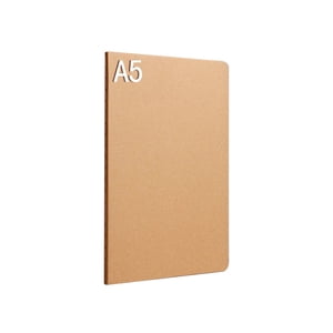 Rbaofujie A5 Cahier d'exercices ordinaires étudiant Kraft Papier Kraft Horizontal Line Livre d'écriture Bureau Accessoires