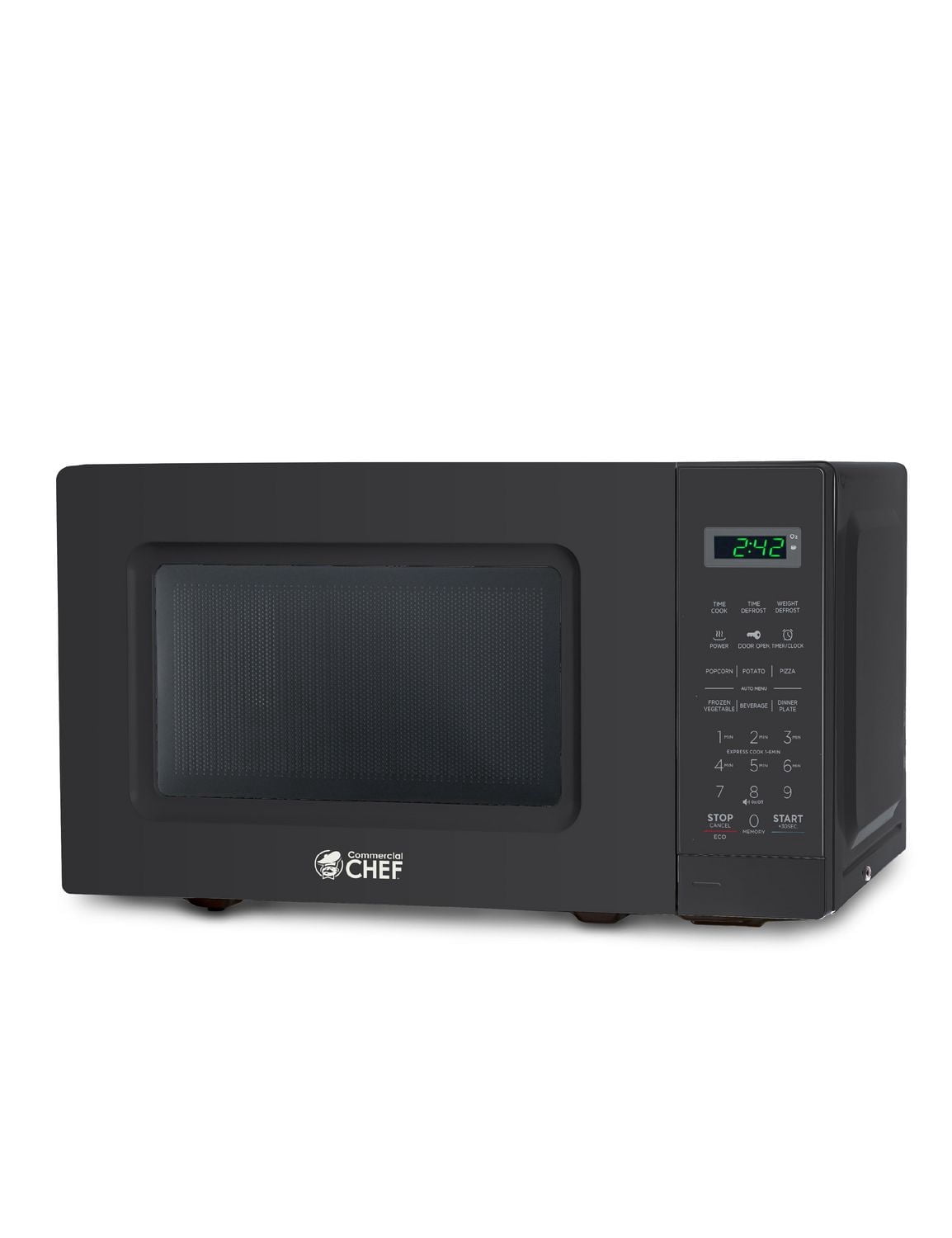 Commercial Chef 0.7 Cu Ft Microwave with 10 Power Levels, 700W Microwave with Digital Display, Countertop Microwave