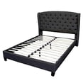 thumbnail image 3 of Best Master Furniture Yvette Upholstered Tufted with Wingback Platform Bed King, Black, 3 of 3