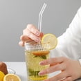 thumbnail image 3 of Leutsin Ensemble de Pailles en Verre Réutilisables, Pailles à Boire en Verre Transparentes, Pailles Droites et Courbées pour Smoothies, Laits Frappés, Jus, Thé, Paille à Boire en Verre Réutilisable Lavable, 3 of 7