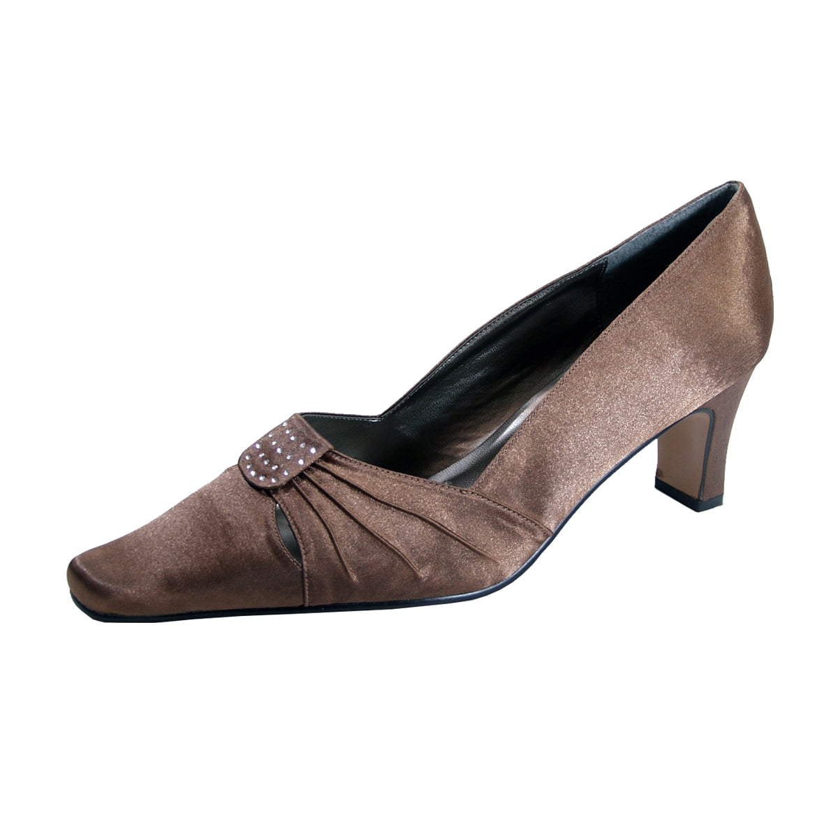 FLORAL Reina Chaussures Habillées en Satin pour Femmes à Largeur Grand