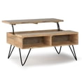 thumbnail image 3 of Simpli Home Hunter Petite Table Basse à Plateau Relevable avec Rangement Caché et Compartiments Ouverts, Naturel, 3 of 9