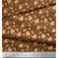 thumbnail image 3 of Soimoi Satin Silk Fabric Leaves & Flower Floral Print Fabric by the Yard 42 Inch Wide, 3 of 3