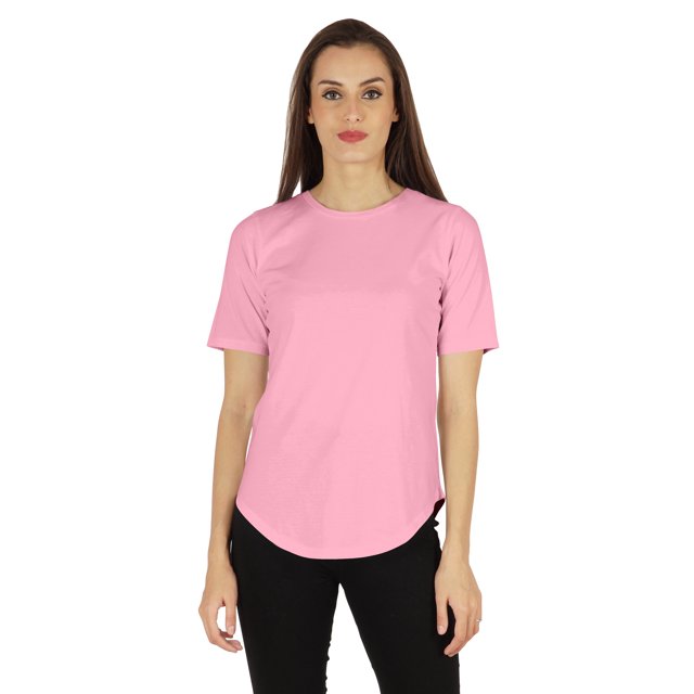 Inkmeso Regular Fit Solid Round NeckTop For Womens Casual Short Sleeves Soft Tee Tops