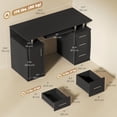 thumbnail image 3 of HOMCOM Bureau d'Ordinateur de 47 Pouces avec Plateau pour Clavier et Tiroirs de Rangement Noir, 3 of 10