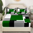 thumbnail image 3 of Erosebridal Futuristic Square Full Sheet Sets, Modern Fashion Bedding Full Size, Geometry Stripes Decor, 3 of 7