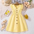 thumbnail image 2 of Économies d'Été! WRKEKC Robes d'Été pour Filles, Robe Décontractée pour Filles, Robe d'Été à Manches Courtes pour Filles, Robe de Princesse Mignonne, Col Rond, Jupe à Nœud Princesse 9 Ans, 2 of 7
