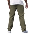 thumbnail image 4 of Ceisia Men's Relaxed Straight Cotton Gift Cargo Multi-pocket Pants Soft Abrasion-resistant 3D Pockets Multi-Color, 4 of 5