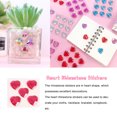 thumbnail image 3 of Heart Rhinestone Stickers Acrylic Crystal Gems Multipurpose Decorative Handheld Self-Adhesive Decorative Clothes Scrapbooking DIY Crafts Necklace Rose Red, 3 of 5