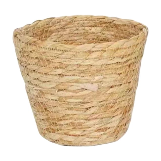 Handmade Woven Seagrass Storage Container Bohemian Decorative Planter for Indoor Home Organizer