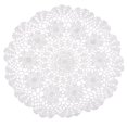 thumbnail image 4 of jifeng Nénuphar Blanc Crochet Coton Dentelle Napperon Napperons de Table Napperons Tapis 40cm, 4 of 9