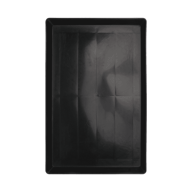 1Pack Large Rectangular Pet Cage Base Tray Black Plastic Leakproof Odor Resistant Easy to Clean 17.3x12.8x1in