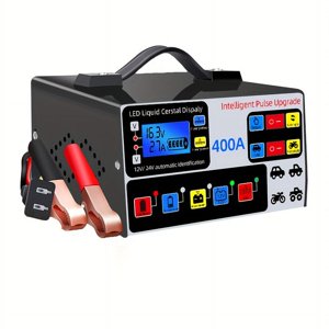 MesaSe 12V/24V Chargeur de batterie de voiture intelligent Pulse pour voitures VUS Camions Bateaux Motos