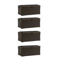 thumbnail image 1 of Suncast 72 Gallon Resin Wicker Outdoor Patio Storage Deck Box, Brown (4 Pack), 1 of 5