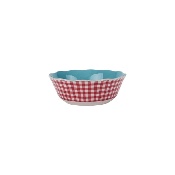 Hometrends Cherry Bamboo Melamine Bowl $6.5$ Inch, Blue