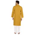 thumbnail image 4 of Atasi Ensemble Kurta Pyjama 2 Pcs pour Homme, Col Henley, Kurta Long Décontracté, 4 of 7