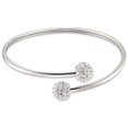thumbnail image 1 of Quintessential Sterling Silver Bypass Bangle Bracelet, 1 of 4