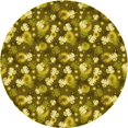 thumbnail image 1 of Ahgly Company Machine Washable Indoor Round Transitional Dark Bronze Brown Area Rugs, 4' Round, 1 of 7