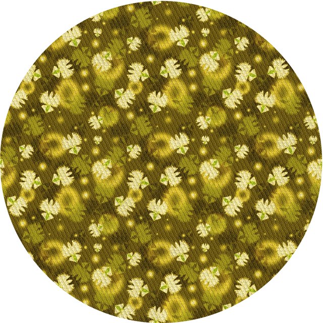 Ahgly Company Machine Washable Indoor Round Transitional Dark Bronze Brown Area Rugs, 4' Round