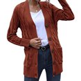 thumbnail image 4 of CEHVOM Women's Knit Cardigans Loose Slouchy Oversized Wrap Chunky Pocket Sweaters Coat, 4 of 8