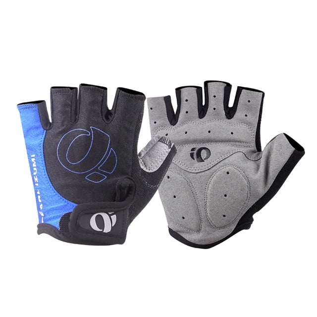 Graflsoa Blue Half-Finger Cycling Gloves for Mountain Biking, Lightweight Microfiber, Size L