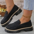 thumbnail image 1 of LSLJS Chaussures Décontractées de Mode pour Femmes, Printemps, Nouvelles, Rétro, Effet Givré, Bout Rond, Talon Épais, Semelle Épaisse, Mocassins, Talon Moyen, Chaussures pour Femmes, Chaussures pour Femmes, Cadeaux pour Femmes, 1 of 3