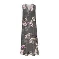 thumbnail image 5 of Cadeaux pour la Fête des Mères, Kcavykas Robe Maxi Bohème, Robe Décontractée d'Été pour Femme à Design Graduel Sans Manches à Encolure en V Longue, 5 of 5