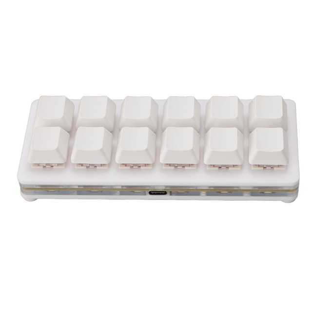 One Handed Programmable Mechanical Keyboard, 12 Keys RGB Multifunctional Mechanical Gaming Keypad, Programmable Macro Keyboard, One Handed Keyboard for