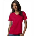 thumbnail image 1 of Hanes 5780 Coupe Décontractée Femmes Comfortsoft T-Shirt à Col en V Moyen Rouge Foncé, 1 of 1