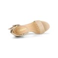 thumbnail image 4 of BLISSFUL STEP Women's Block Heels Zipper Buckle Ankle Strap Sandals Beige 8, 4 of 8