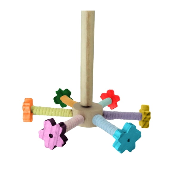 TIELUTT Bird Stand Toy Interactive Rotating Toy Wooden Exercise Wheel Parrot Toys Toys for Bird Cage Accessories for Small And Squeaky Dog Pack Cat Clicker Puppy No Squeaker Dog Chewers Dog Small
