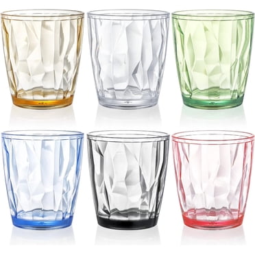 IEMIEBSHA Ensemble de 6 Verres à Boire Incassables de Qualité Supérieure, 6 Couleurs Gobelets Empilables en Tritan de 10,5 Oz, Sans Bpa