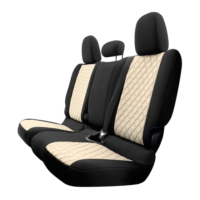 For 2020-2024 Jeep Gladiator FH Group Neoprene Waterproof Custom Fit Car Seat Covers - Rear Set Beige