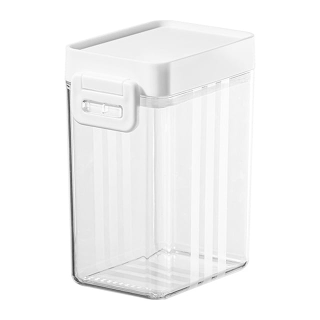 YIMWNYI Push-Button Airtight Container Food Storage Canister, Dry Food Dispenser Jar, Grain Storage Bin, Sealed Storage Tank, Clear Visual Design, Space-Saving Stacking, Safe Plastic Material