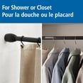 thumbnail image 3 of Mainstays Adjustable Tension No Drill Shower Curtain Rod, 43" - 72", Black, 3 of 7