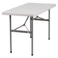 thumbnail image 1 of 24''W x 48''L Granite White Plastic Folding Table, 1 of 8