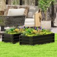 thumbnail image 2 of Outsunny Raised Garden Beds Set of 2, Galvanized Planter Box, Black, 2 of 10