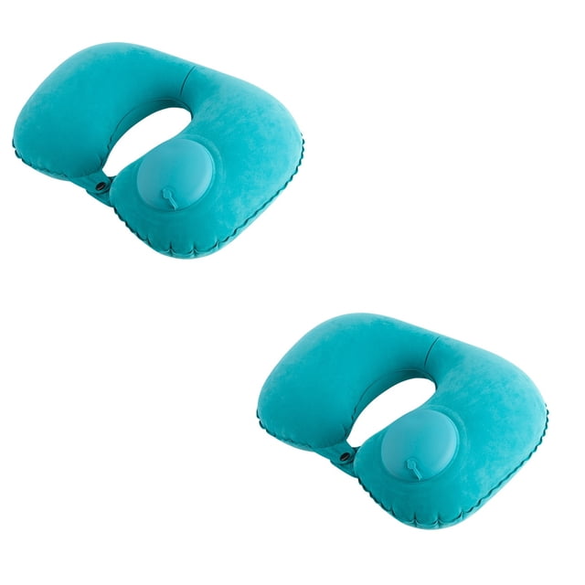 Coussin de Voyage en U Souple Portable 2 Pcs pour Voiture, Protection de Cou Gonflable