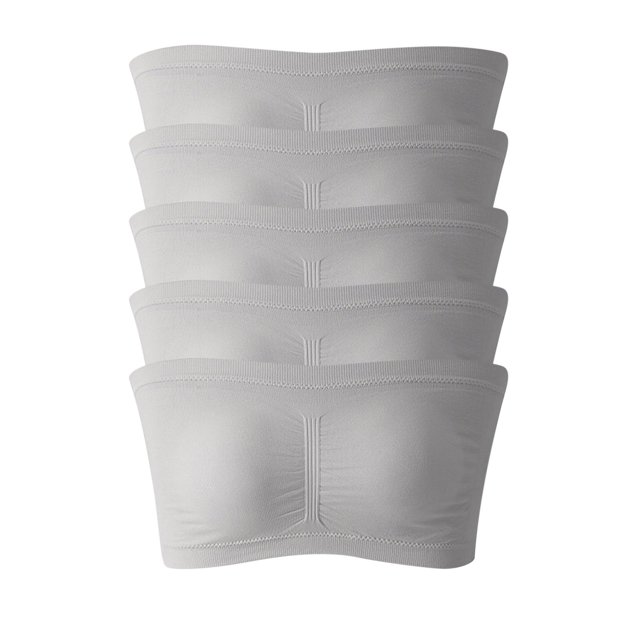 Cute Bra Women Back-Smoothing Bra Feature V-Neck Wire-Free Bra Style W-1836 Gray 3XL