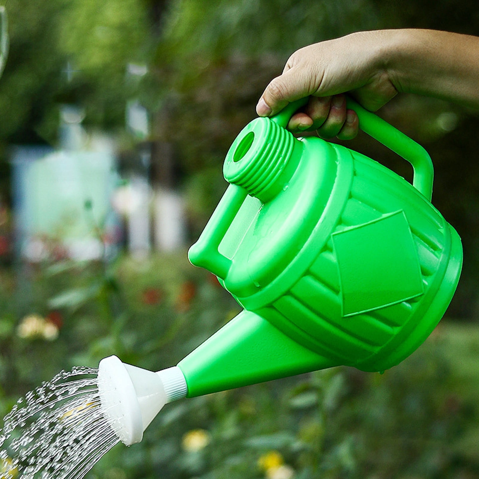 Shower Head Watering Can Watering Can 1.1 Or 1.76 Gallon Long Spout Watering Can Patterns Indoor Watering Can With Comfortable Handle Watering Can For Garden Green, One Size, Green