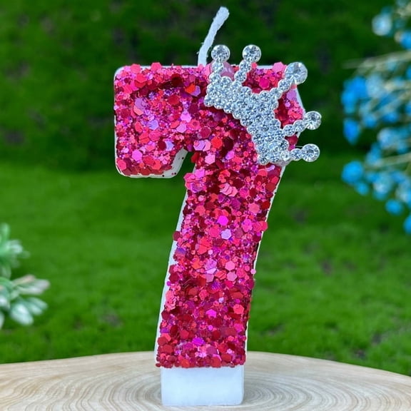 Chandelle d'Anniversaire Numéro 1 Couronne de Rose pour Gâteau de Premier Anniversaire Écologique