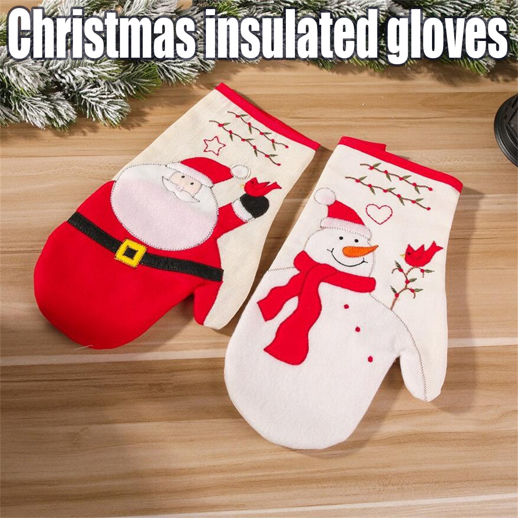 Iumwxz Nitrile Gloves Latex Gloves Christmas Old Snowman Heat Gloves Decoration Kitchen Supplies Work Gloves Multicolor Cloth Up to 45% Off