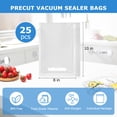 thumbnail image 2 of Mainstays Pre-Cut Vacuum Seal Bags, 1 Quart, 25 Count,Clear, 2 of 5