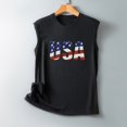 thumbnail image 4 of EQWLJWE Hauts pour Femmes Mode Féminine Confortable Independence Day Décontracté Col Rond Imprimé Haut Blouse, 4 of 4