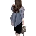 thumbnail image 1 of Summer Sunscreen Chiffon Shirt, Sun Protection Chiffon Blouse Lightweight, Summer Sunscreen Chiffon Blouse, 1 of 7