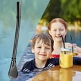 thumbnail image 2 of Birdeem Stainless Steel Straw Spoon Cocktail Milk Tea Coffee Stirring Stick Stirring Spoon Metal Straw Coffee Stick, 2 of 6