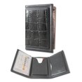 thumbnail image 1 of Designer Jewelry 3070 Men-s Billfold Classic Black Crocodile Print three fold, 1 of 1
